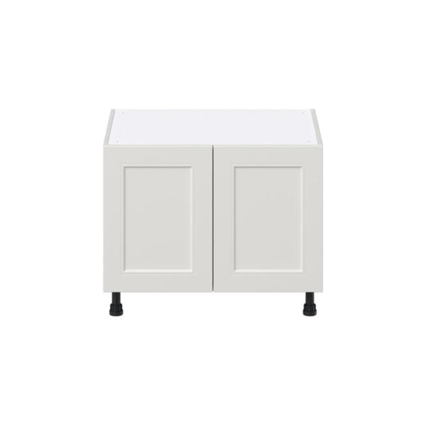 Wisteria Painted Light Gray Recessed Assembled Apron Front Sink Base Cabinet (30 in. W x 24.5 in. H x 24 in. D)