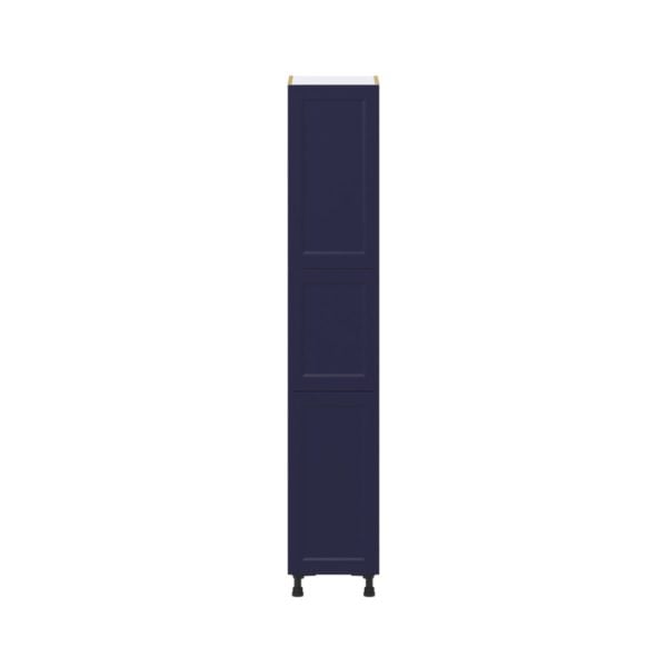 Camellia Painted Midnight Blue Recessed Assembled Pantry  Cabinet with 4 Shelves (15 in. W x 84.5 in. H x 24 in. D)