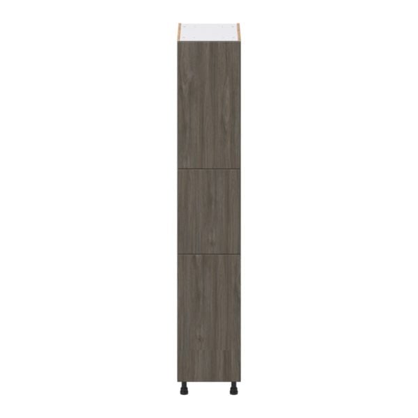 Cordyline Textured Slab Walnut Assembled Pantry Cabinet with 2 Doors and 4 Inner Drawers (15 in. W X 84.5 in. H X 24 in. D)