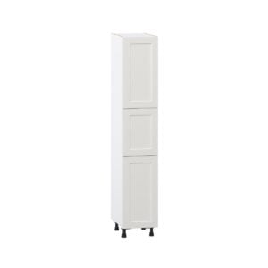 Wisteria Painted Light Gray Recessed Assembled Pantry Cabinet with 2 Doors and 4 Inner Drawers (15 in. W X 84.5 in. H X 24 in. D)