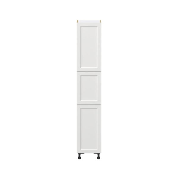 Magnolia Painted Bright White Recessed Assembled Pantry  Cabinet with 4 Shelves (15 in. W x 84.5 in. H x 24 in. D)