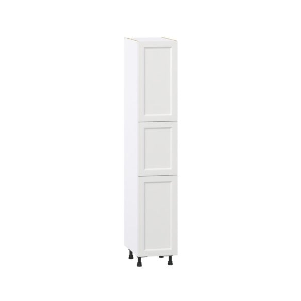 Magnolia Painted Bright White Recessed Assembled Pantry  Cabinet with 4 Shelves (15 in. W x 84.5 in. H x 24 in. D)