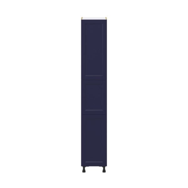 Camellia Painted Midnight Blue Recessed Assembled Pantry Cabinet with 2 Doors and 3 Inner Drawers (15 in. W X 89.5 in. H X 24 in. D)