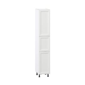 Magnolia Painted Bright White Recessed Assembled Pantry Cabinet with 2 Doors and 3 Inner Drawers (15 in. W X 89.5 in. H X 24 in. D)