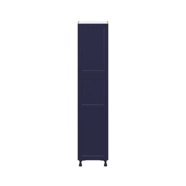 Camellia Painted Midnight Blue Recessed Assembled Pantry  Cabinet with 4 Shelves (18 in. W x 84.5 in. H x 24 in. D)