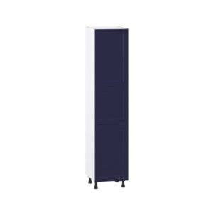 Camellia Painted Midnight Blue Recessed Assembled Pantry Cabinet with 2 Doors and 4 Inner Drawers (18 in. W X 84.5 in. H X 24 in. D)