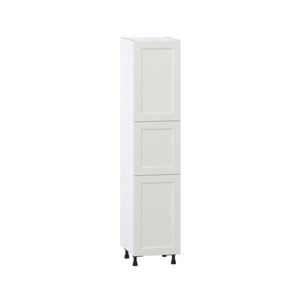 Wisteria Painted Light Gray Recessed Assembled Pantry Cabinet with 2 Doors and 4 Inner Drawers (18 in. W X 84.5 in. H X 24 in. D)