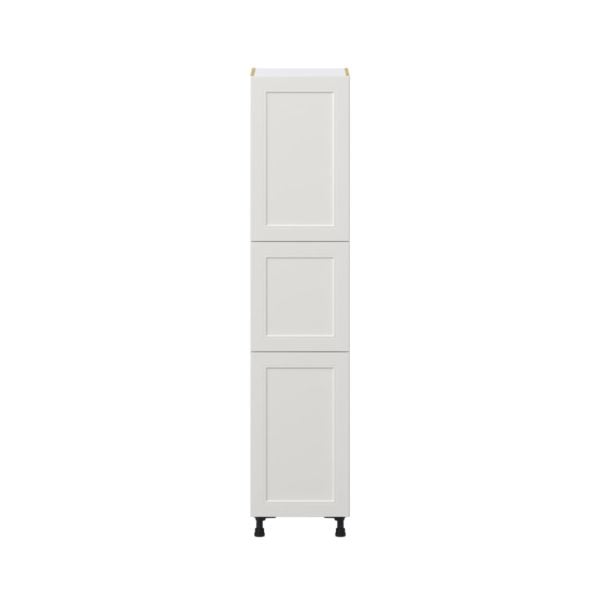 Wisteria Painted Light Gray Recessed Assembled Pantry Cabinet with 2 Doors and 4 Inner Drawers (18 in. W X 84.5 in. H X 24 in. D)