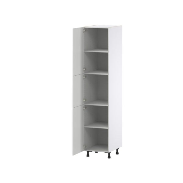 Magnolia Painted Bright White Recessed Assembled Pantry  Cabinet with 4 Shelves (18 in. W x 84.5 in. H x 24 in. D)