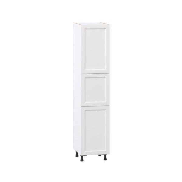 Magnolia Painted Bright White Recessed Assembled Pantry  Cabinet with 4 Shelves (18 in. W x 84.5 in. H x 24 in. D)