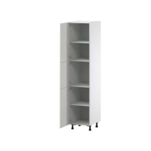 Wisteria Painted Light Gray Recessed Assembled Pantry  Cabinet with 4 Shelves (18 in. W x 84.5 in. H x 24 in. D)