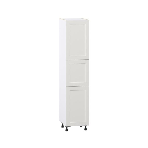 Wisteria Painted Light Gray Recessed Assembled Pantry  Cabinet with 4 Shelves (18 in. W x 84.5 in. H x 24 in. D)