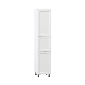 Magnolia Painted Bright White Recessed Assembled Pantry Cabinet with 2 Doors and 3 Inner Drawers (18 in. W X 89.5 in. H X 24 in. D)