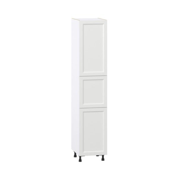 Magnolia Painted Bright White Recessed Assembled Pantry Cabinet with 2 Doors and 3 Inner Drawers (18 in. W X 89.5 in. H X 24 in. D)