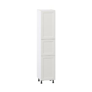 Wisteria Painted Light Gray Recessed Assembled Pantry Cabinet with 2 Doors and 3 Inner Drawers (18 in. W X 89.5 in. H X 24 in. D)