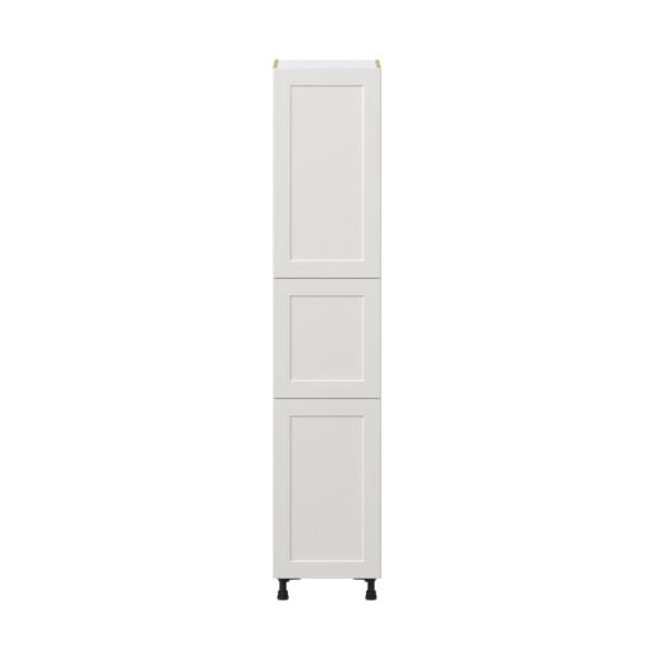 Wisteria Painted Light Gray Recessed Assembled Pantry Cabinet with 2 Doors and 3 Inner Drawers (18 in. W X 89.5 in. H X 24 in. D)