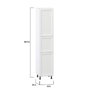 Magnolia Painted Bright White Recessed Assembled Pantry  Cabinet with 5 Shelves (18 in. W x 89.5 in. H x 24 in. D)