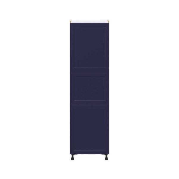 Camellia Painted Midnight Blue Recessed Assembled Pantry  Cabinet with 4 Shelves (24 in. W x 84.5 in. H x 24 in. D)