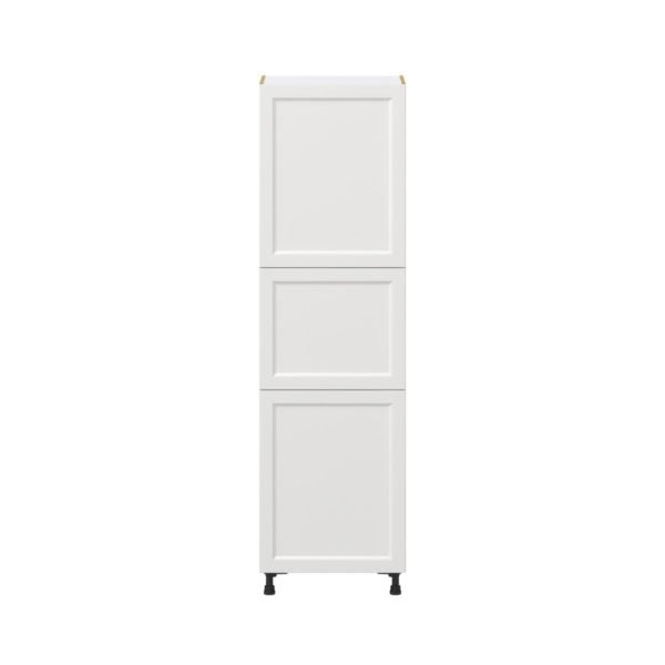 Magnolia Painted Bright White Recessed Assembled Pantry Cabinet with 2 Doors and 4 Inner Drawers (24 in. W X 84.5 in. H X 24 in. D)