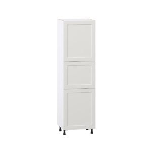 Wisteria Painted Light Gray Recessed Assembled Pantry Cabinet with 2 Doors and 4 Inner Drawers (24 in. W X 84.5 in. H X 24 in. D)