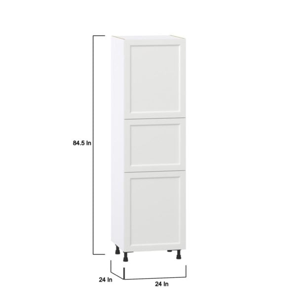 Magnolia Painted Bright White Recessed Assembled Pantry  Cabinet with 4 Shelves (24 in. W x 84.5 in. H x 24 in. D)