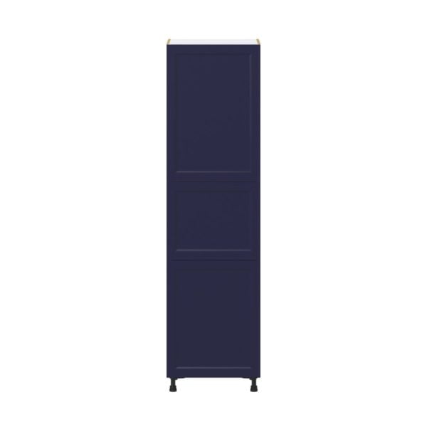 Camellia Painted Midnight Blue Recessed Assembled Pantry Cabinet with 2 Doors and 3 Inner Drawers (24 in. W X 89.5 in. H X 24 in. D)