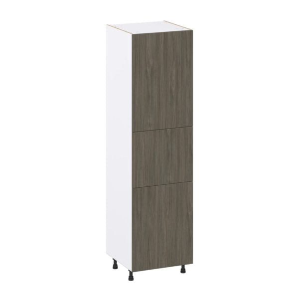 Cordyline Textured Slab Walnut Assembled Pantry Cabinet with 2 Doors and 3 Inner Drawers (24 in. W X 89.5 in. H X 24 in. D)