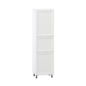 Magnolia Painted Bright White Recessed Assembled Pantry Cabinet with 2 Doors and 3 Inner Drawers (24 in. W X 89.5 in. H X 24 in. D)