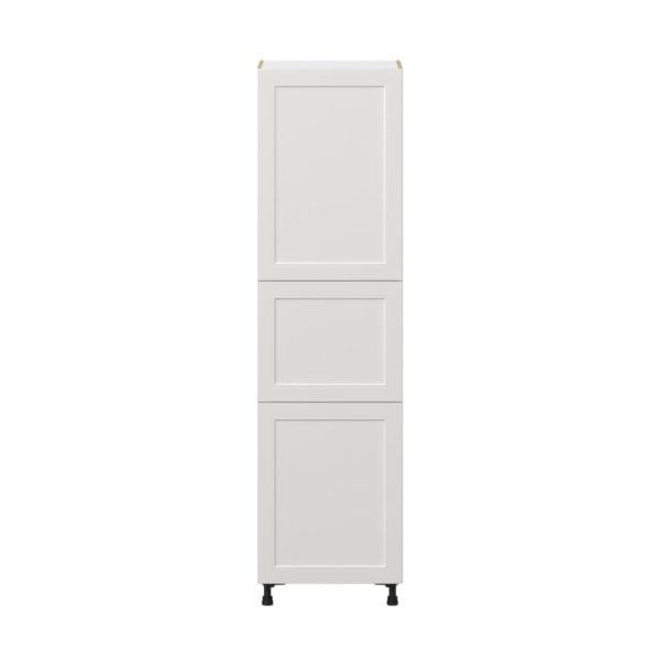 Wisteria Painted Light Gray Recessed Assembled Pantry Cabinet with 2 Doors and 3 Inner Drawers (24 in. W X 89.5 in. H X 24 in. D)