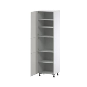 Wisteria Painted Light Gray Recessed Assembled Pantry  Cabinet with 5 Shelves (24 in. W x 89.5 in. H x 24 in. D)