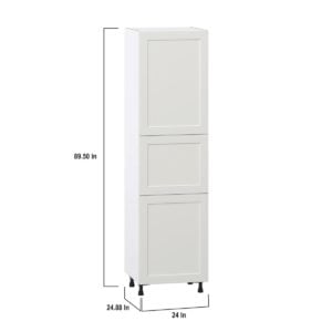 Wisteria Painted Light Gray Recessed Assembled Pantry  Cabinet with 5 Shelves (24 in. W x 89.5 in. H x 24 in. D)