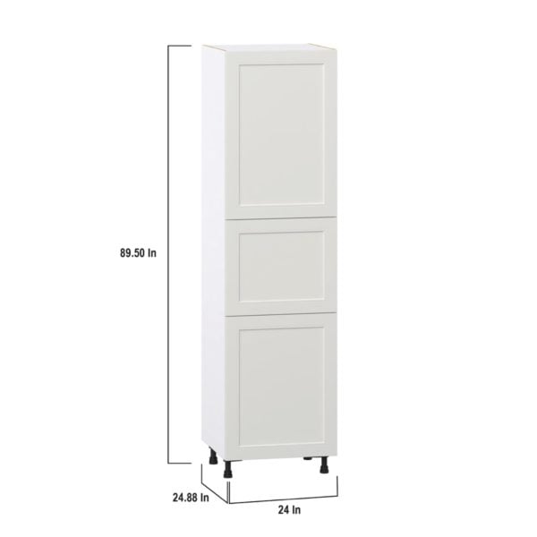 Wisteria Painted Light Gray Recessed Assembled Pantry  Cabinet with 5 Shelves (24 in. W x 89.5 in. H x 24 in. D)