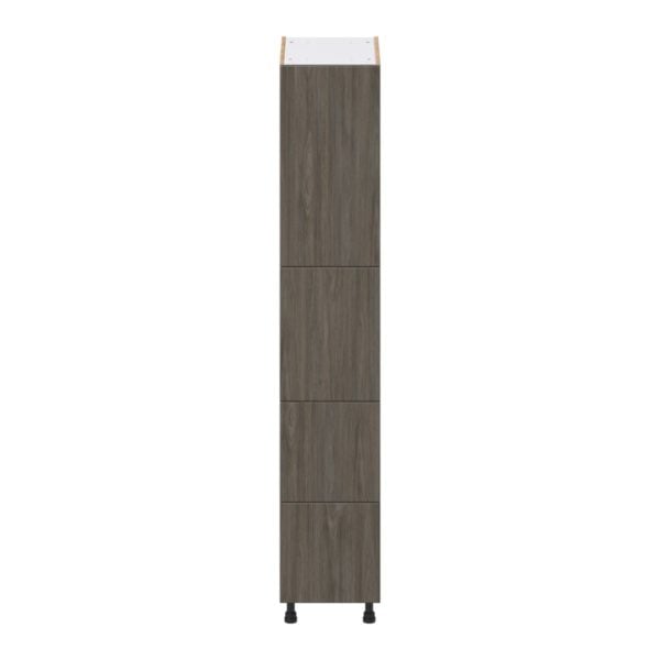 Cordyline Textured Slab Walnut Assembled Pantry Cabinet 2 Doors with 2 Drawers and 2 Inner Drawers (15 in. W X 84.5 in. H X 24 in. D)