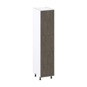 Cordyline Textured Slab Walnut Assembled Pantry Cabinet 2 Doors with 2 Drawers and 2 Inner Drawers (18 in. W X 84.5 in. H X 24 in. D)