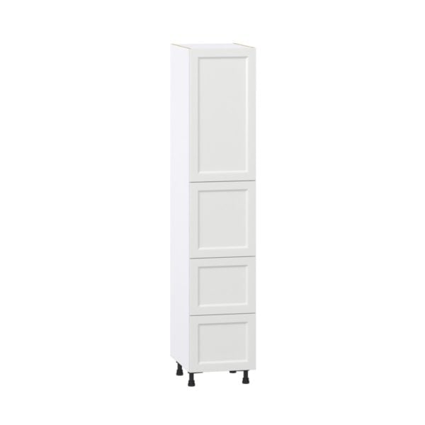 Magnolia Painted Bright White Recessed Assembled Pantry Cabinet 1 Doors with 2 Drawers and 2 Inner Drawers (18 in. W X 89.5 in. H X 24 in. D)