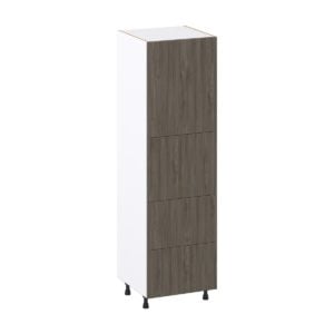 Cordyline Textured Slab Walnut Assembled Pantry Cabinet 2 Doors with 2 Drawers and 2 Inner Drawers (24 in. W X 84.5 in. H X 24 in. D)