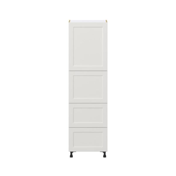 Wisteria Painted Light Gray Recessed Assembled Pantry Cabinet 2 Doors with 2 Drawers and 2 Inner Drawers (24 in. W X 84.5 in. H X 24 in. D)