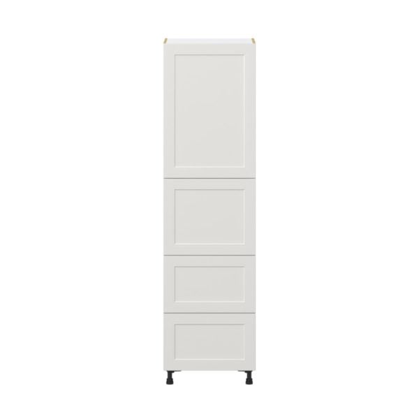 Wisteria Painted Light Gray Recessed Assembled Pantry Cabinet 1 Doors with 2 Drawers and 2 Inner Drawers (24 in. W X 89.5 in. H X 24 in. D)