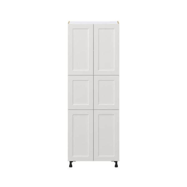 Wisteria Painted Light Gray Recessed Assembled Pantry Cabinet with 6 Doors and 4 Inner Drawers (24 in. W X 84.5 in. H X 24 in. D)