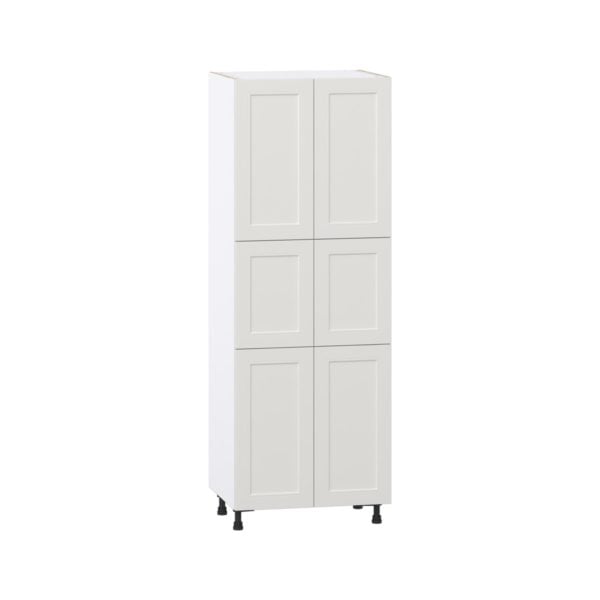 Wisteria Painted Light Gray Recessed Assembled Pantry  Cabinet with 5 Shelves (30 in. W x 84.5 in. H x 24 in. D)