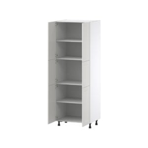 Wisteria Painted Light Gray Recessed Assembled Pantry  Cabinet with 5 Shelves (30 in. W x 84.5 in. H x 24 in. D)