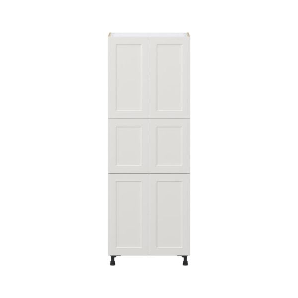 Wisteria Painted Light Gray Recessed Assembled Pantry  Cabinet with 5 Shelves (30 in. W x 84.5 in. H x 24 in. D)