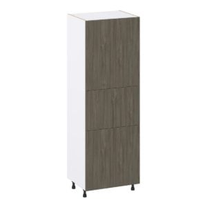 Cordyline Textured Slab Walnut Assembled Pantry Cabinet with 6 Doors and 3 Inner Drawers (30 in. W X 89.5 in. H X 24 in. D)