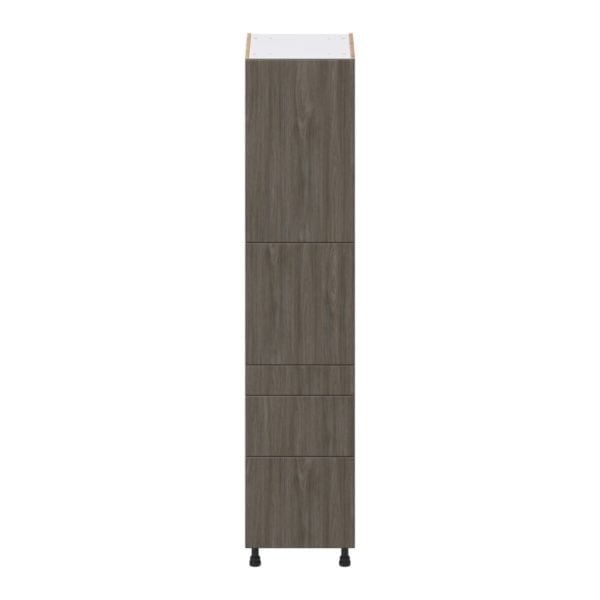 Cordyline Textured Slab Walnut Assembled Pantry  Cabinet with 2 Inner Drawers (18 in. W x 84.5 in. H x 24 in. D)