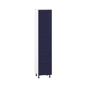 Camellia Painted Midnight Blue Recessed Assembled Pantry  Cabinet with 3 Drawers and 2 Inner Drawers (18 in. W X 89.5 in. H X 24 in. D)