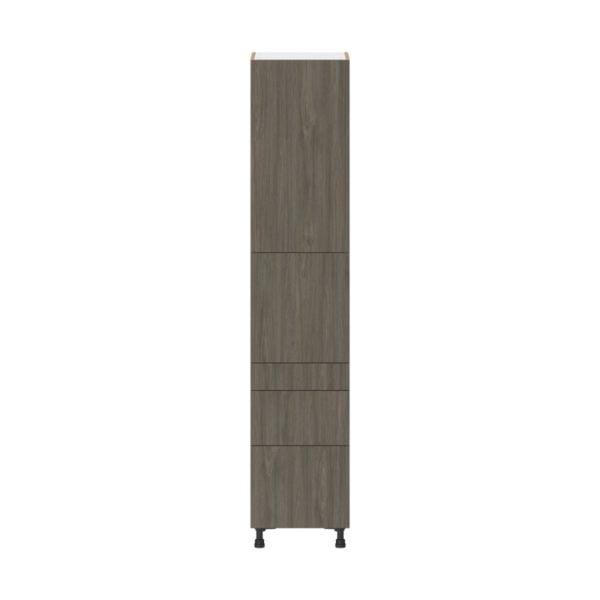 Cordyline Textured Slab Walnut Assembled Pantry  Cabinet with 3 Drawers and 2 Inner Drawers (18 in. W X 89.5 in. H X 24 in. D)