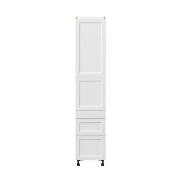 Magnolia Painted Bright White Recessed Assembled Pantry  Cabinet with 3 Drawers and 2 Inner Drawers (18 in. W X 89.5 in. H X 24 in. D)