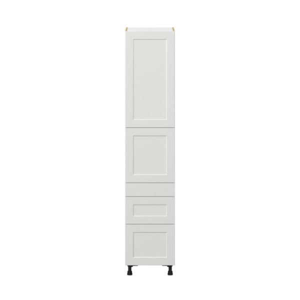 Wisteria Painted Light Gray Recessed Assembled Pantry  Cabinet with 3 Drawers and 2 Inner Drawers (18 in. W X 89.5 in. H X 24 in. D)