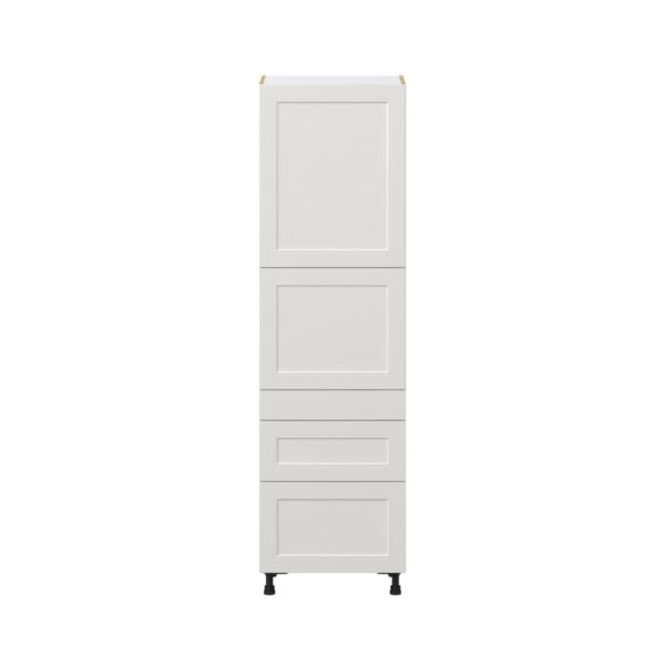 Wisteria Painted Light Gray Recessed Assembled Pantry  Cabinet with 2 Inner Drawers (24 in. W x 84.5 in. H x 24 in. D)