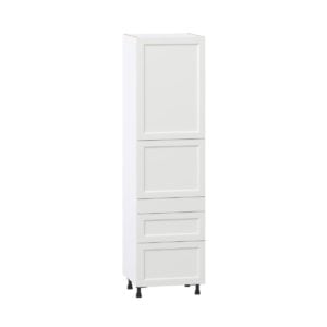 Magnolia Painted Bright White Recessed Assembled Pantry  Cabinet with 3 Drawers and 2 Inner Drawers (24 in. W X 89.5 in. H X 24 in. D)